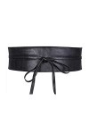 Liitata Ceinture large pour femme - Ceinture à nouer - Ceinture en cuir - Ceinture de taille - Ceinture cintrale - Ceinture c