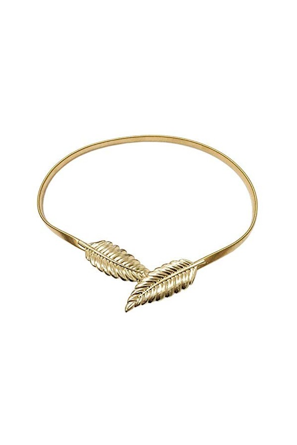 Linian 2 Pièces Ceinture avec Boucle Femme, Or Argent Ceinture de Robe Fermoir à Verrouillage