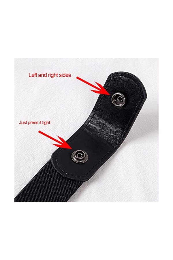 1 Pièces Ceinture Extensible sans Boucle Ceinture sans Boucle Ceinture Élastique Invisible Unisexe pour Jeans Pantalons Ceint