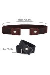 2 Pièces Ceinture Femme Homme Ceinture sans Boucle Élastique Invisible Ceinture pour Jeans Pantalon Robe Ceinture Unisexe Rég