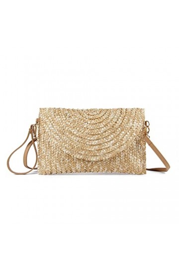 LHHMZ Pochette en Paille pour Femme Sacs à Main dété Sacs à bandoulière tissée de Plage