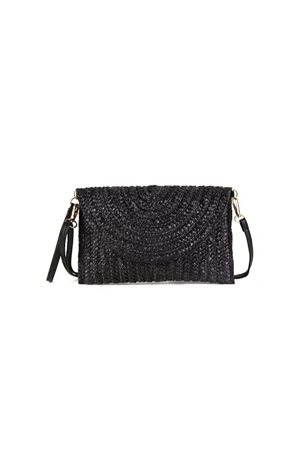 LHHMZ Pochette en Paille pour Femme Sacs à Main dété Sacs à bandoulière tissée de Plage