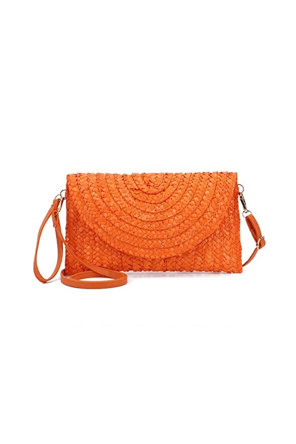 LHHMZ Pochette en Paille pour Femme Sacs à Main dété Sacs à bandoulière tissée de Plage