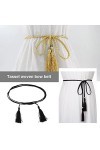 Create idea Lot de 2 ceintures fines tressées pour femme - 165 cm - Pour robe, jupe, pull, vêtements - Ceinture tissée décora