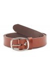 Merry Style Ceinture en Cuir Véritable Femme D41 Brun, 85 cm Longueur totale 104 cm 
