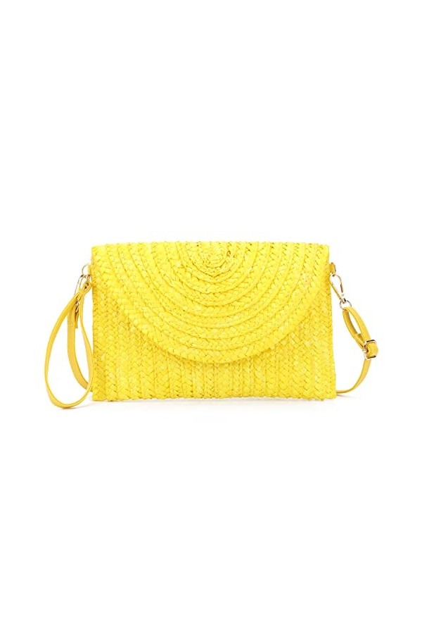 LHHMZ Pochette en Paille pour Femme Sacs à Main dété Sacs à bandoulière tissée de Plage