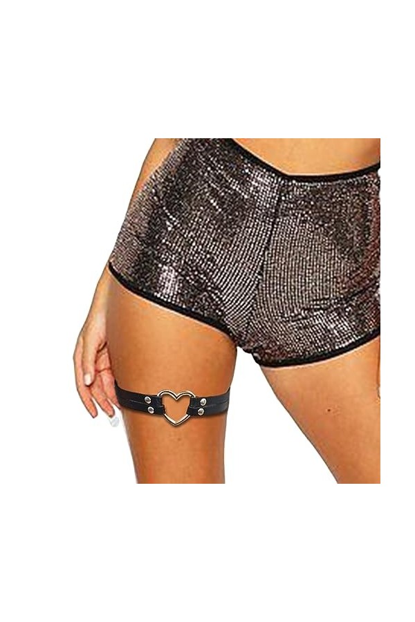 Ushiny Punk femmes ceintures en cuir corps ceinture Halloween accessoires Rave tenue pour femmes et filles