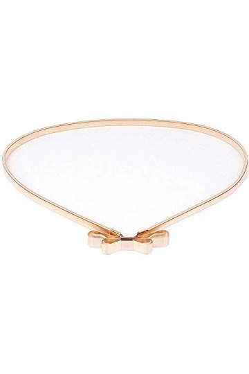 Ceinture fine en cuir pour femme - Réglable - Élastique - Boucle en alliage - Pour robe de mariée - Doré, A02065, taille uniq