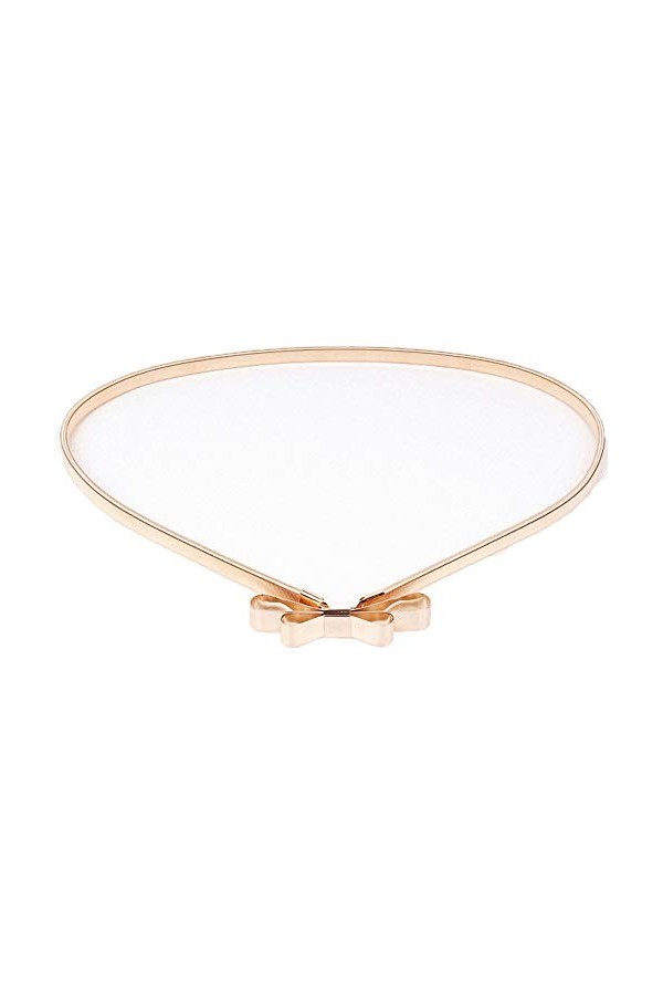 Ceinture fine en cuir pour femme - Réglable - Élastique - Boucle en alliage - Pour robe de mariée - Doré, A02065, taille uniq