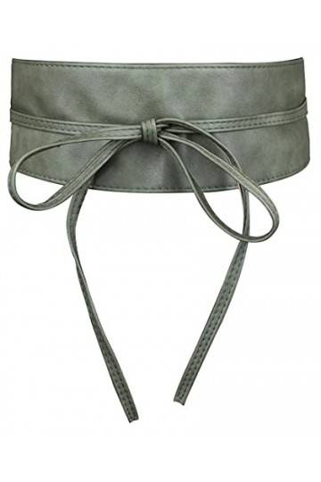 Frentree Ceinture femme, large ceinture portefeuille Obi avec laçage