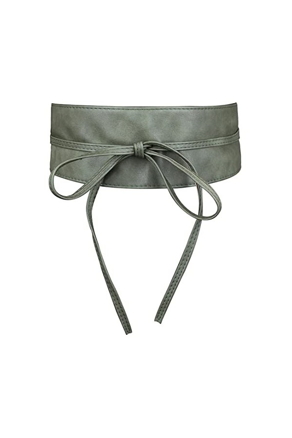 Frentree Ceinture femme, large ceinture portefeuille Obi avec laçage