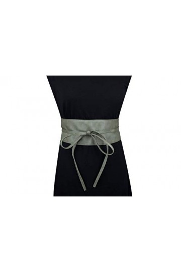 Frentree Ceinture femme, large ceinture portefeuille Obi avec laçage