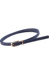 Zonfer Ceinture Fine Des Femmes Couleur Unie Svelte Mince Ceinture En Cuir Ceinture Sangle Pour Robe Paints Décor Casual ros