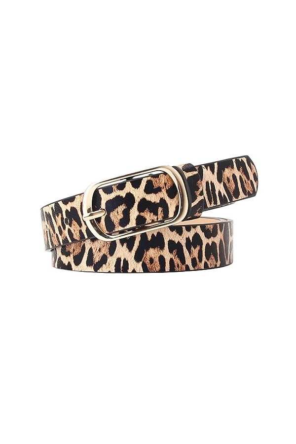 GALPADA Femmes De Ceintures Léopard Décor Déclaration Ceintures Pour Femmes Gainé De Cuir Ceintures Pour Femmes Femmes De Cei