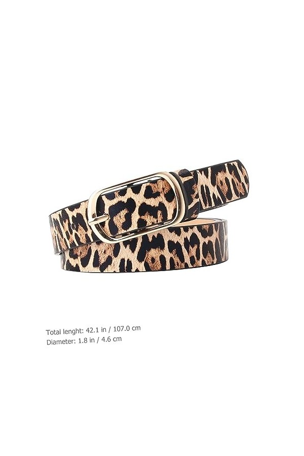 GALPADA Femmes De Ceintures Léopard Décor Déclaration Ceintures Pour Femmes Gainé De Cuir Ceintures Pour Femmes Femmes De Cei