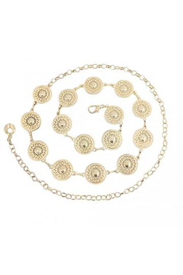 Générique Ceinture Ajustable Femmes Crochet Ajustement Taille chaîne en métal Robe décorative Taille Petit Parfum Mince Ceint