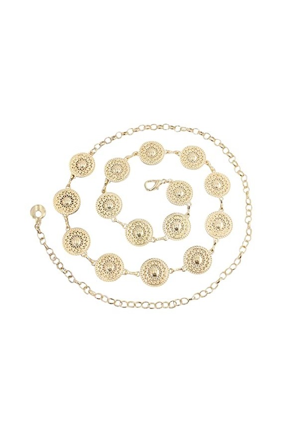 Générique Ceinture Ajustable Femmes Crochet Ajustement Taille chaîne en métal Robe décorative Taille Petit Parfum Mince Ceint