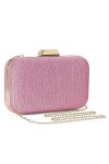 UBORSE Sac de Soirée Pochette Mariage Sac à Main Femme en Bandoulière Chaîne Démontable Superbe Cadeau pour Fête Argent-1 