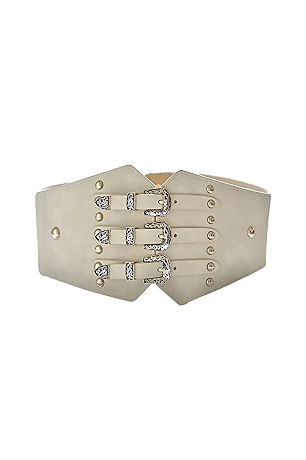 Jungerhouse Large Élastique Vintage Ceintures Femmes Steampunk Corset Taille Ceinture Noir 