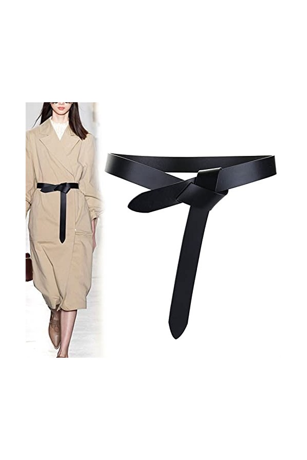 letaowl Ceinture Femme Courroies en Peau de Fines pour Femmes pour Femmes véritable Cuir Doux Cuissance nouée Bande Bande Vér