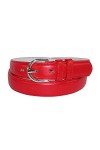 CTM Ceinture habillée en cuir pour femme 3,8 cm, Orange, XXL