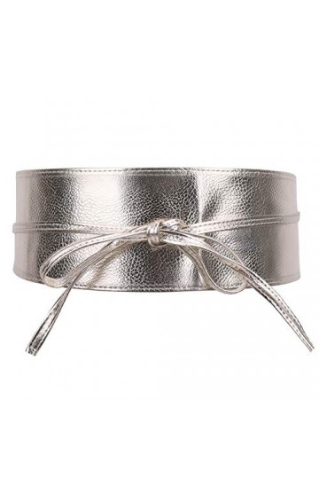 WedDecor Obi Ceinture à nouer soi-même en cuir synthétique souple avec nœud vintage pour robes de mariage, fête danniversair