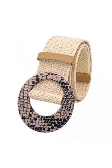 Gelb&Schwarz Ceinture Cuir Véritable Homme Noir Femmes ceinture paille tissée élastique extensible ceintures larges pour robe