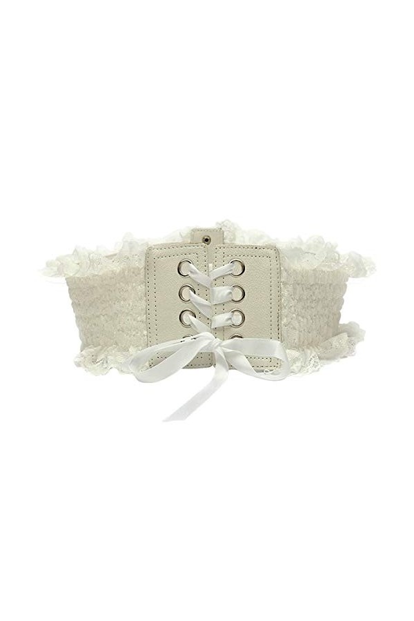 DEBAIJIA Dame Taille Ceinture Cinch Ceinturon Sangle Rétro Nœud Papillon Elastique Large Femmes Elégant Réglable Formelle Rob