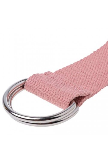 Gwxevce Adolescent Garçons Filles Étudiants Double Anneau Boucle Ceinture Toile Couleur Unie