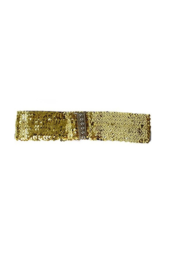 Sucre Belts® - Ceinture élastique à sequins pour femme - Noir - Noir ,