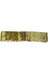 Sucre Belts® - Ceinture élastique à sequins pour femme - Noir - Noir ,
