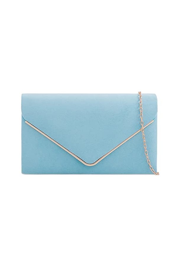 fi9 Sac à main en daim uni pour femme, lilas, medium