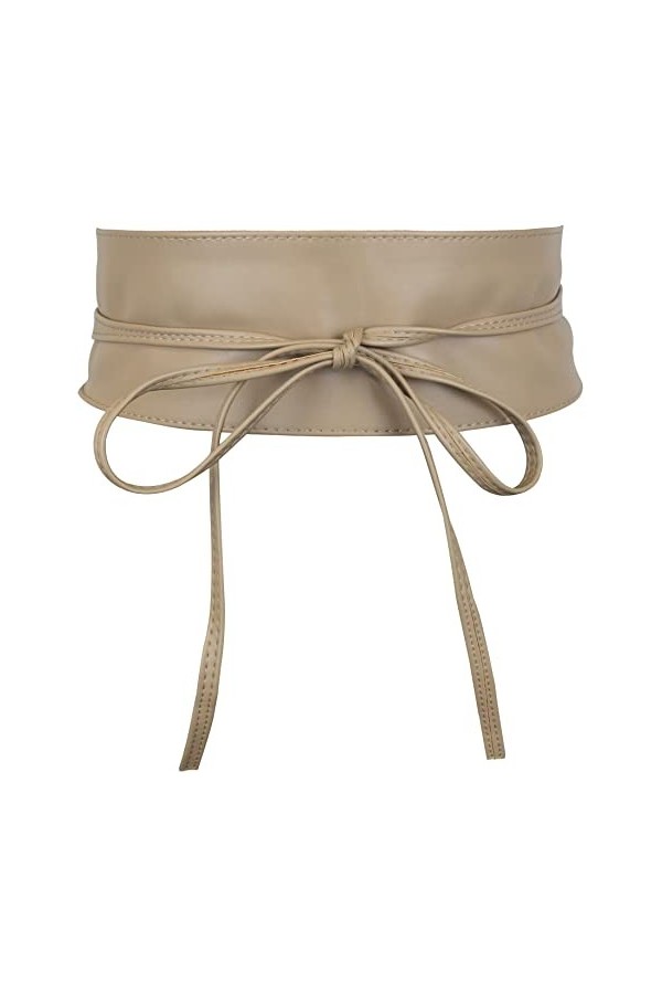 Frentree Ceinture femme, large ceinture portefeuille Obi avec laçage