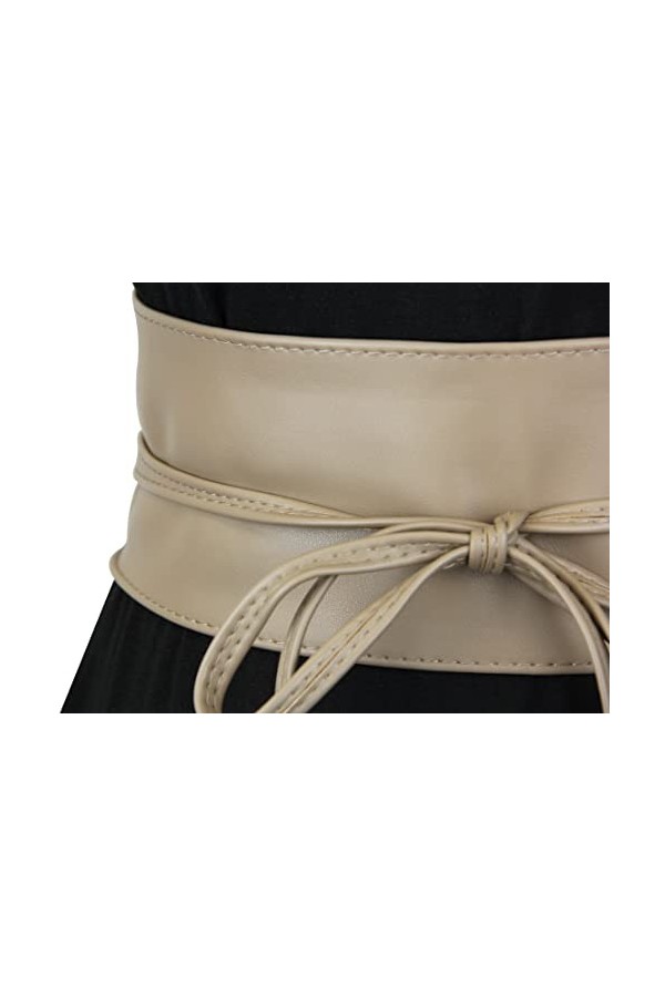 Frentree Ceinture femme, large ceinture portefeuille Obi avec laçage
