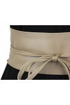 Frentree Ceinture femme, large ceinture portefeuille Obi avec laçage