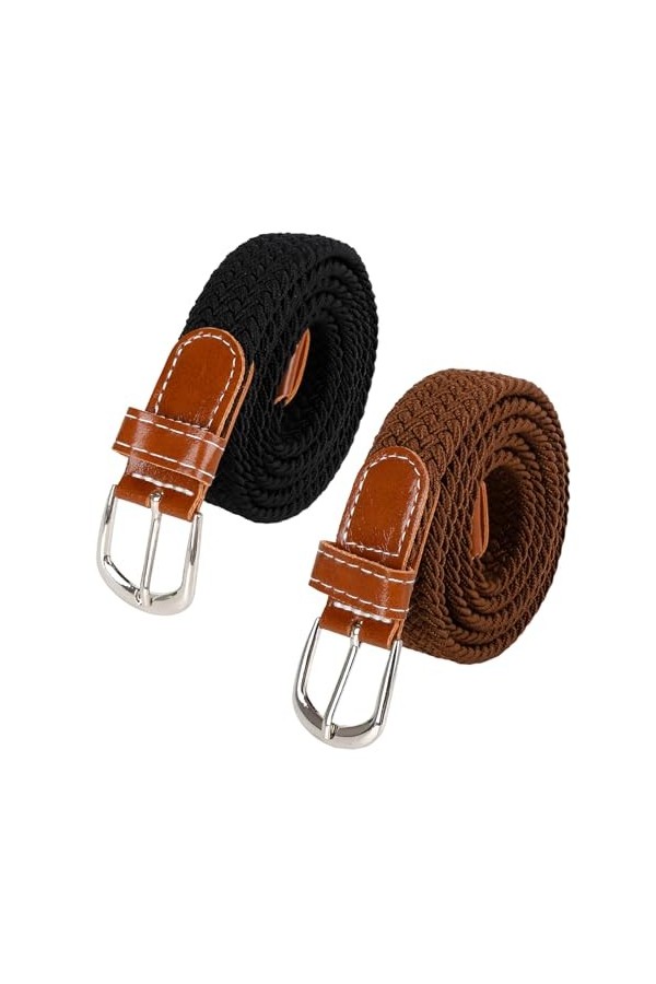 Ceinture Élastique Pour Homme et Femme Ceinture Tressée Sans Boucle Invisible Unisexe Confortable Ceinture Élastique Vintage 