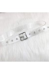 PPX Ceinture Femme Fille Transparent, Accessoire pour Robe Pantalon Jupe,PVC Argenté Silver Square 