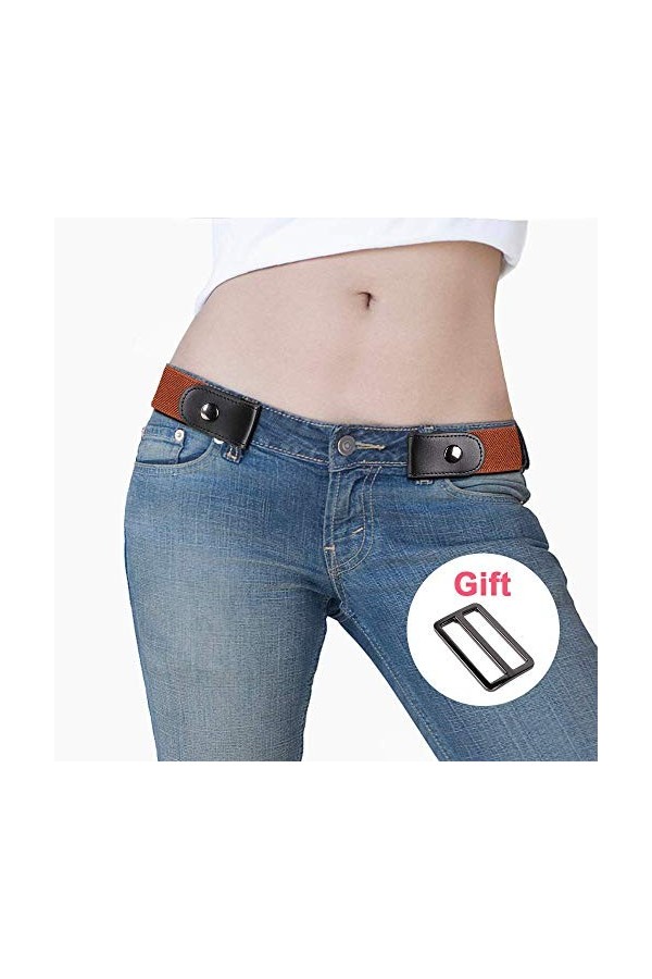 SWZY Ceinture pour femme élastique sans boucle – Ceinture invisible/ceinture élastique invisible, plus de santé pour ceinture