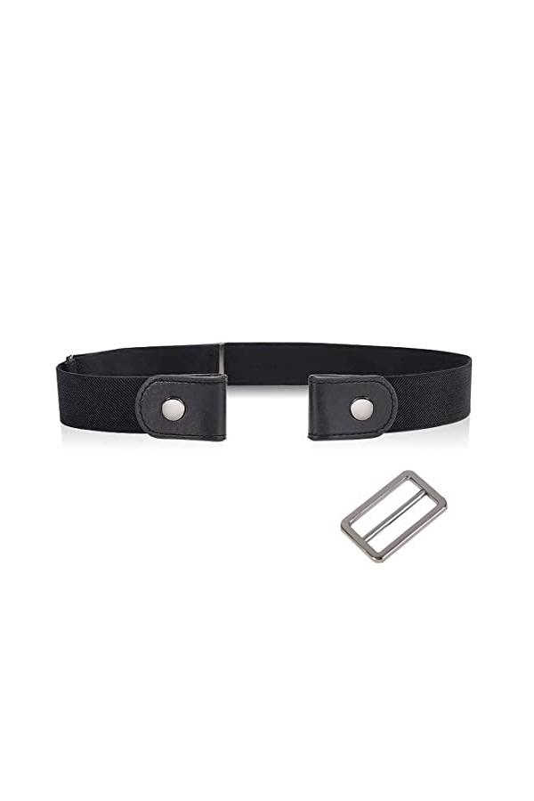 LEEQBCR 1 ceinture élastique femme, ceinture non sans boucle homme ceinture élastique, ceinture invisible 1 jean avec boucle