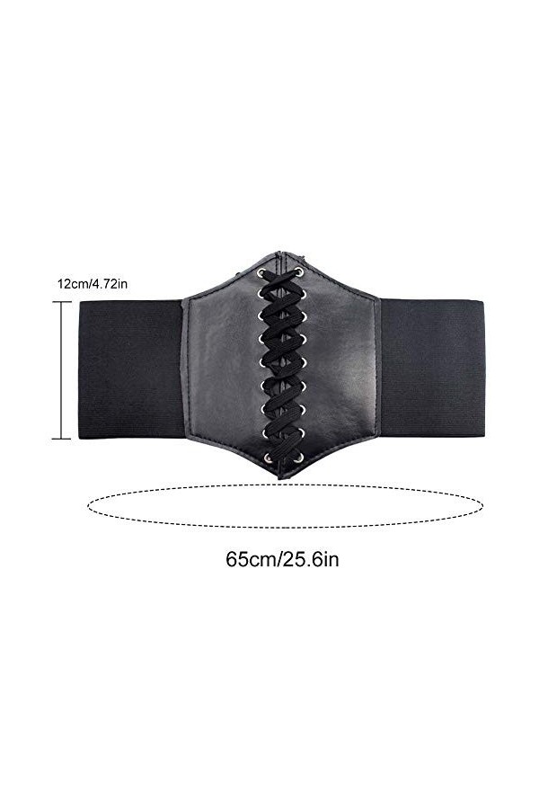 Ceinture De Costume Élastique Pour Femmes, Ceinture élastique pour Femme à Large Bande, Ceinture à la Taille élastique, Soiré