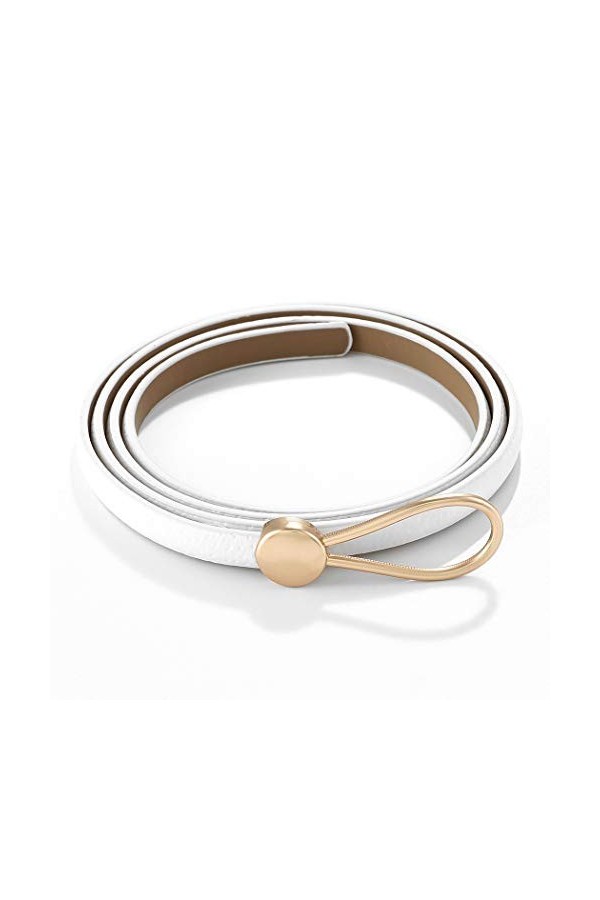 Sethain Léopard Impression Maigre Taille Ceinture Rétro Sangler Ceinture Robe jeans Ceinture pour les femmes et les filles b