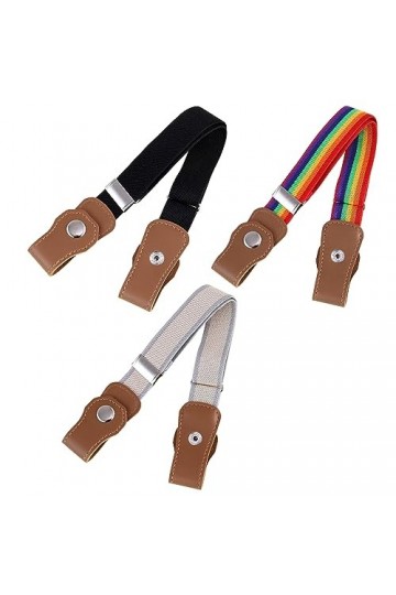 YZDZSW Lot de 3 ceintures élastiques sans boucle, sans boucle, ceinture réglable sans boucle, ceinture élastique invisible po