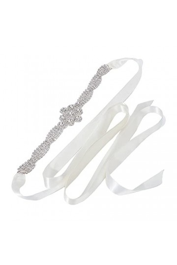 SUPERFINDINGS 2.3m Cristal Fleur Ceintures de Mariée avec Citron Mousseline de Soie Rhinestones Robe de Mariée Sash Robe de S
