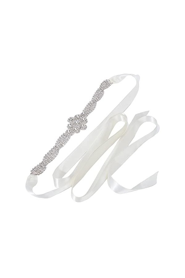 SUPERFINDINGS 2.3m Cristal Fleur Ceintures de Mariée avec Citron Mousseline de Soie Rhinestones Robe de Mariée Sash Robe de S