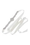SUPERFINDINGS 2.3m Cristal Fleur Ceintures de Mariée avec Citron Mousseline de Soie Rhinestones Robe de Mariée Sash Robe de S