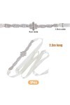 SUPERFINDINGS 2.3m Cristal Fleur Ceintures de Mariée avec Citron Mousseline de Soie Rhinestones Robe de Mariée Sash Robe de S