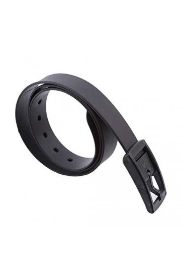 Flybloom Ceintures À Boucle en Plastique Silicone Anti-Allergie Sécurité Hommes Femmes Ceinture Large Noir 