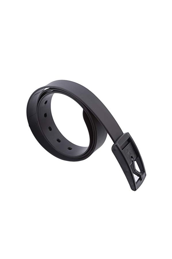 Flybloom Ceintures À Boucle en Plastique Silicone Anti-Allergie Sécurité Hommes Femmes Ceinture Large Noir 