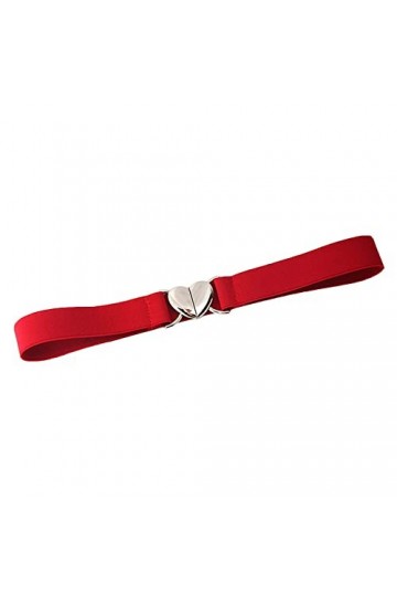 ZYYXB Femmes Ceinture Élastique Large Coeur Pendentif Taille Ceinture Boucle Robe Ceinture Jeans Pantalon Ceinture Élastique 