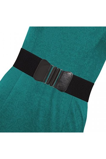 Ro Rox Tara Vintage Large Ceinture dinfirmière Années 1950 rétro élastiquée - Noir S 